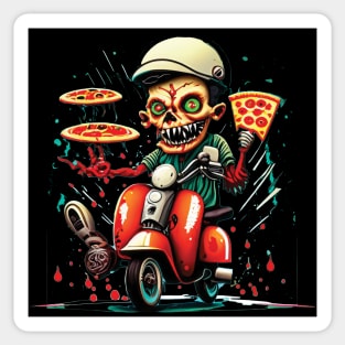 Zombie Pizza Guy Sticker